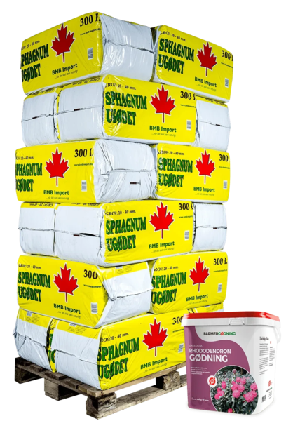 Kombipakke: 18 poser Grov spagnum + 1 øko surbundsgødning